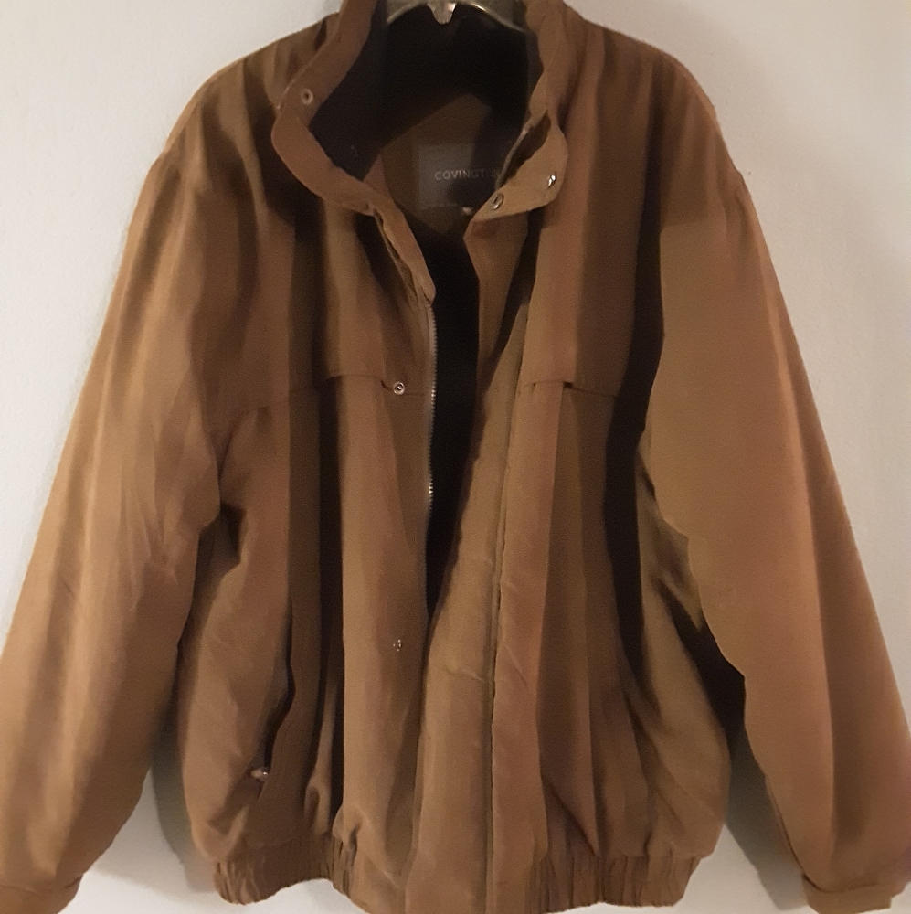 Men's Covington Brown Faux Suede Jacket Size Large